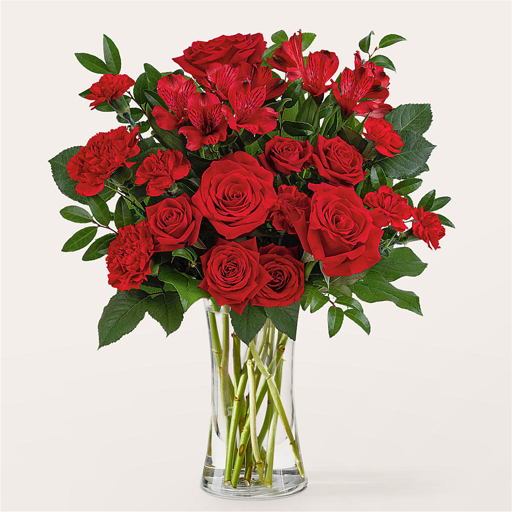 Brilliant Ruby Bouquet – CARLOS BLOOMS & EVENTS, Garnerville NY