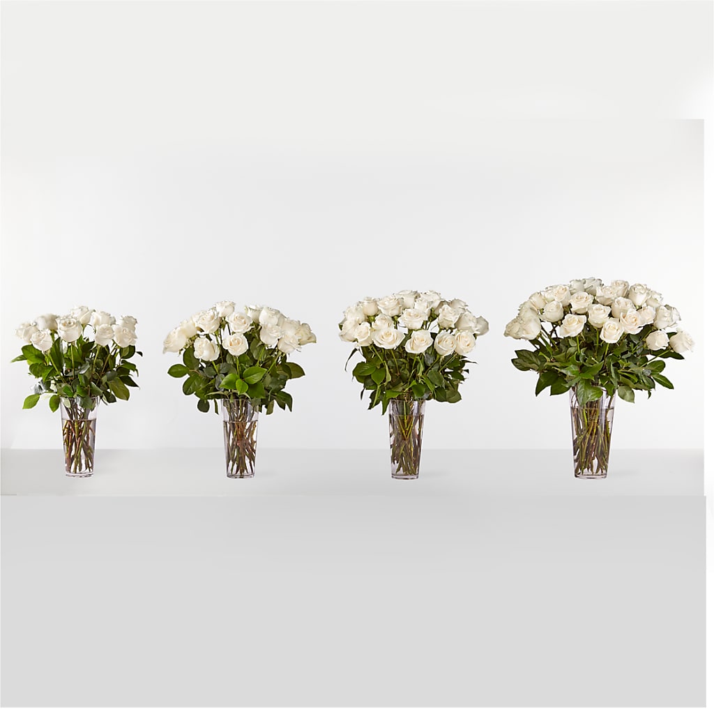 Long Stem White Rose Bouquet – CARLOS BLOOMS & EVENTS, Garnerville NY