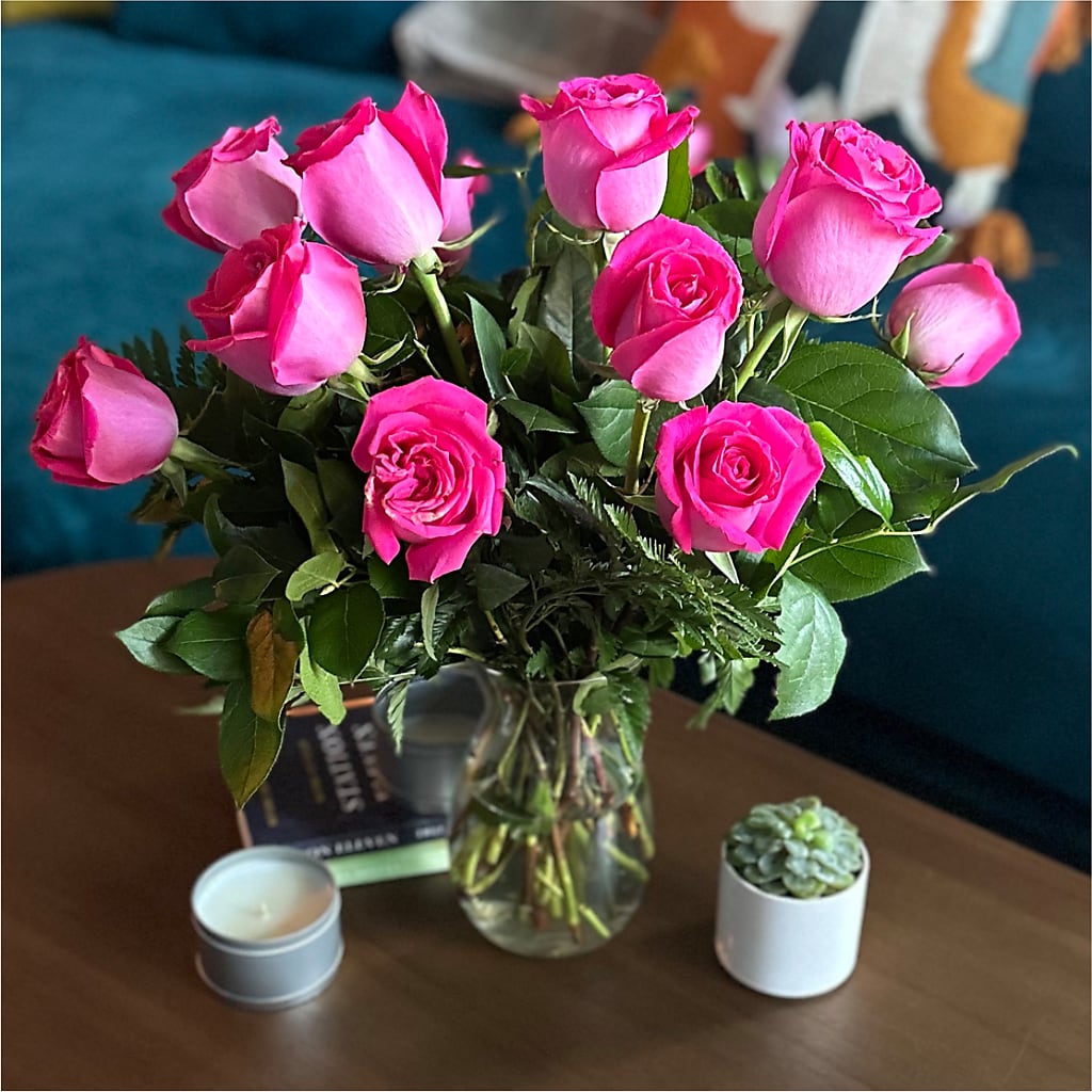 Long Stem Pink Rose Bouquet – CARLOS BLOOMS & EVENTS, Garnerville NY