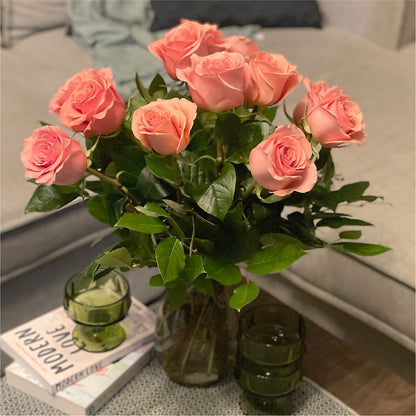 Long Stem Pink Rose Bouquet – CARLOS BLOOMS & EVENTS, Garnerville NY