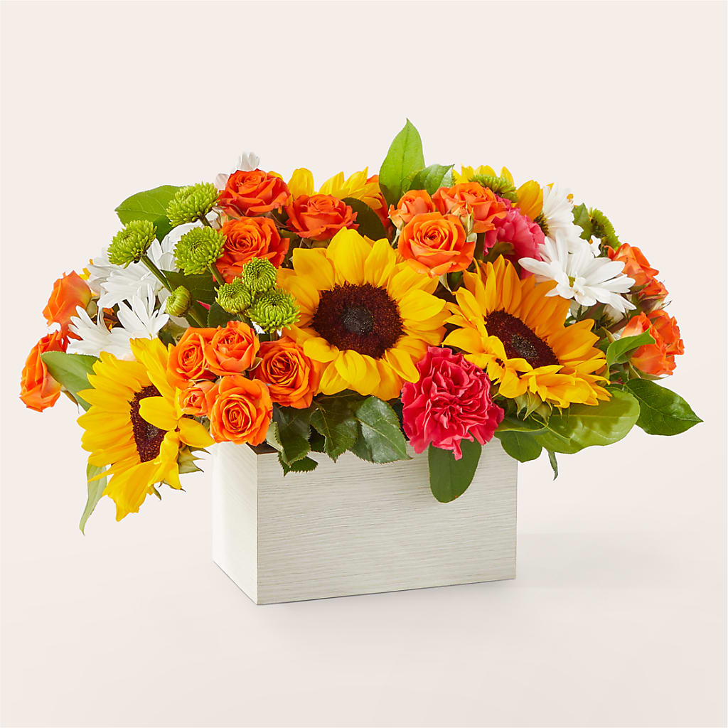 Sun-drenched Blooms Box Bouquet – CARLOS BLOOMS & EVENTS, Garnerville NY