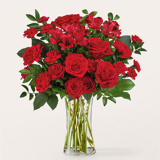 Brilliant Ruby Bouquet – CARLOS BLOOMS & EVENTS, Garnerville NY