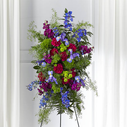 Heavenly Skies Standing Spray – CARLOS BLOOMS & EVENTS, Garnerville NY