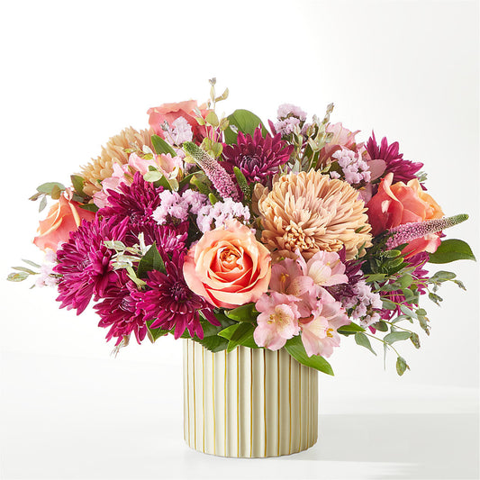 Berry Cobbler Bouquet with Ivory Vase – CARLOS BLOOMS & EVENTS, Garnerville NY