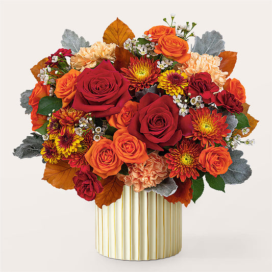 Merlot Bouquet with Ivory Vase – CARLOS BLOOMS & EVENTS, Garnerville NY