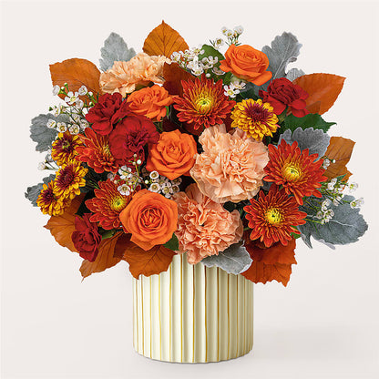 Merlot Bouquet with Ivory Vase – CARLOS BLOOMS & EVENTS, Garnerville NY